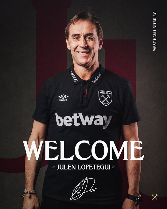 West Ham have appointed Julen Lopetegui as their new manager! ⚒️