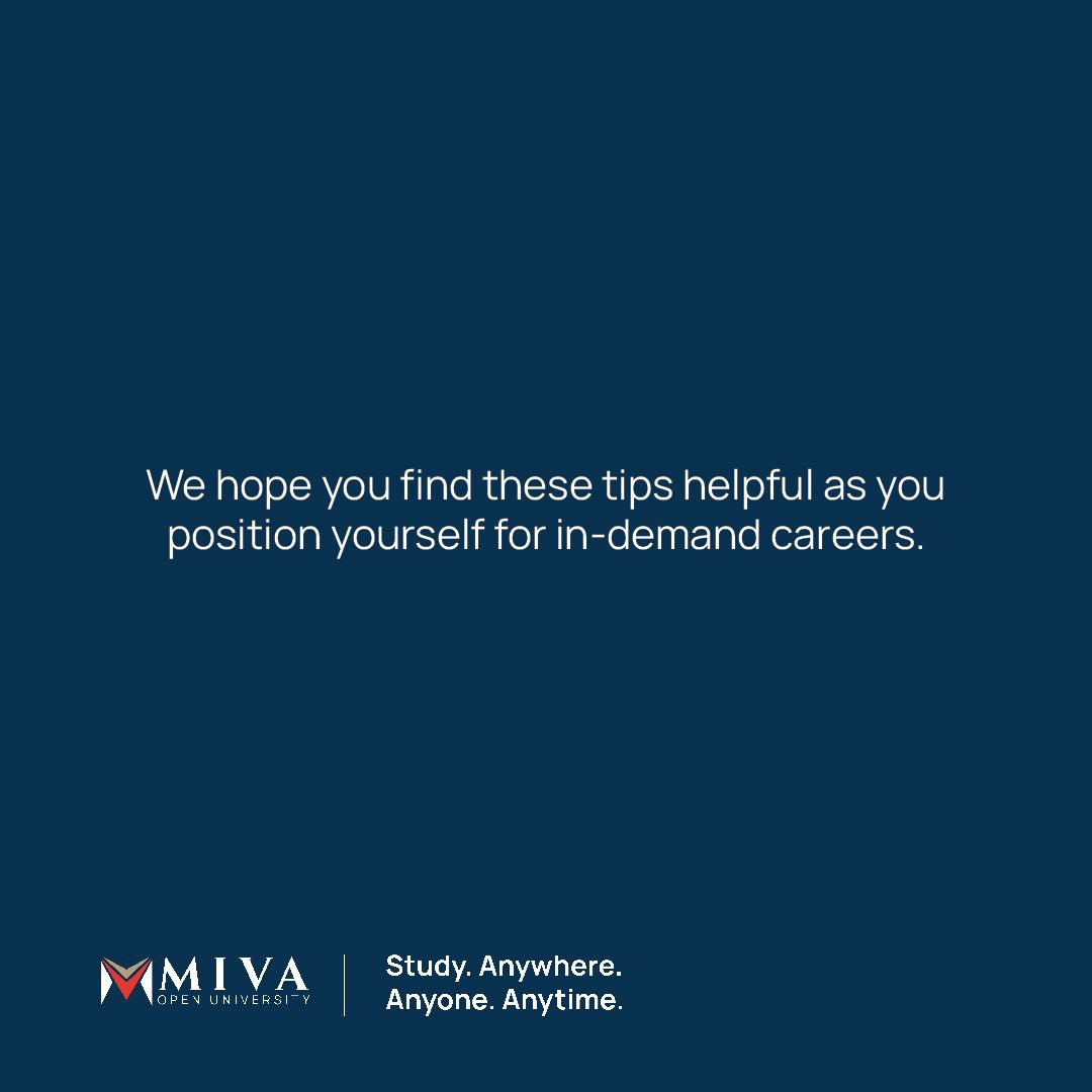 #MivaOpenUniversity #CareerDevelopment #GetMivaGetMoving #StudyAtMiva #FutureProofYourCareer