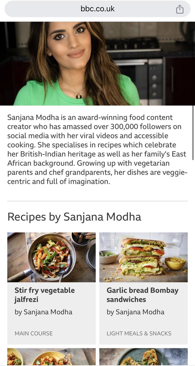 Exciting news! I’m sharing 5 new Easy Indian Meals (the recipes I cook at home) over on @BBCFood Recipes on BBC Food: Lemon-Pepper Tarka Dal Spinach & Ricotta Bhurji Garlic Bread Bombay Sandwiches Potato & Edamame Curry Stir Fry Veg Jalfrezi bbc.co.uk/food/chefs/san…