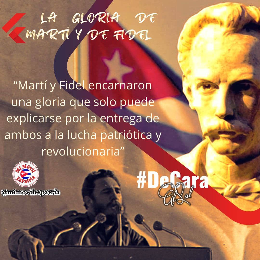 @mimovilespatria La gloria de Martí y de Fidel. #DeCaraAlSol #MiMóvilEsPatria