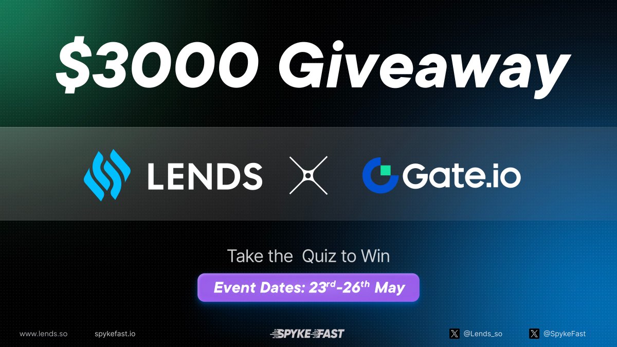 Test your knowledge of <a href="/Lends_so/">Lends</a>
and win up to $3,000 in LENDS!

🚀 Join the <a href="/Gateio_Startup/">Gate.io Startup is now Gate Launch</a> x $LENDS

Answer&amp;Earn quiz now!

#CryptoQuiz #Giveaway