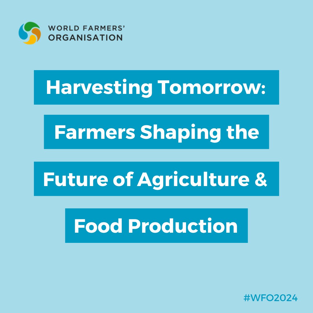 The #WFO2024 Annual Meeting's theme, 'Harvesting Tomorrow: Farmers shaping the Future of Agriculture & Food Production,' celebrates the crucial role of #farmers in global #FoodSystems. Secure your seat to explore & #innovative solutions in #AG!

👉 wfo2024annualmeeting.org