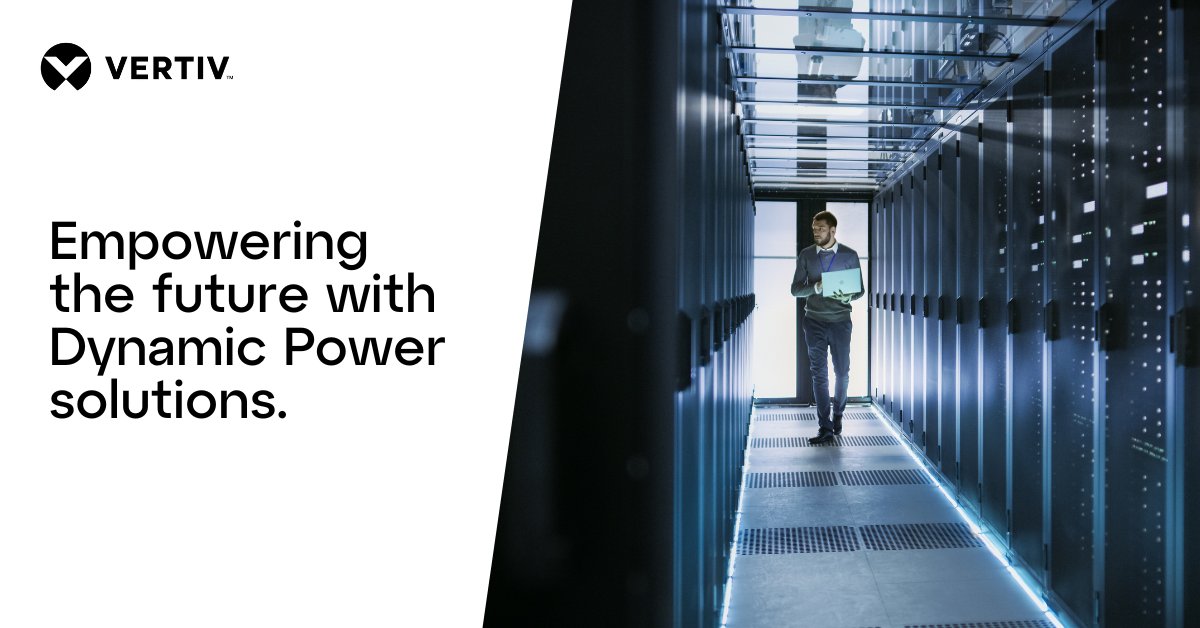Vertiv's tweet image. Gear up to meet the escalating demand for energy with Dynamic Power solutions. Our advanced technologies ensure you&apos;re prepared to power the future efficiently. ms.spr.ly/6018YyhAI 
#DynamicPower #FutureEnergy #Innovation