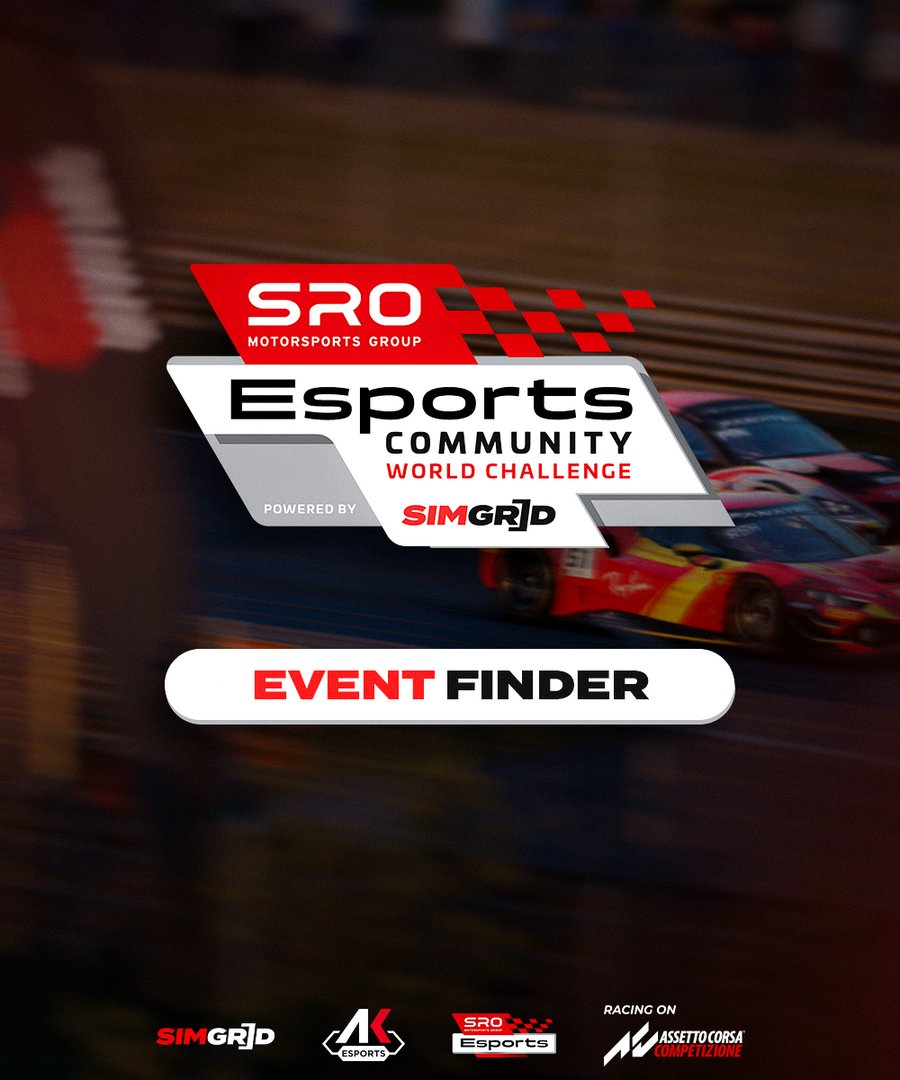 Keen to get involved in the SRO Esports Community World Challenge Powered by SimGrid? 🌎

Take a look at the events being hosted by our incredible communities... 👇

thesimgrid.com/search?tags%5B… 

#CommunityFirst #SROesports