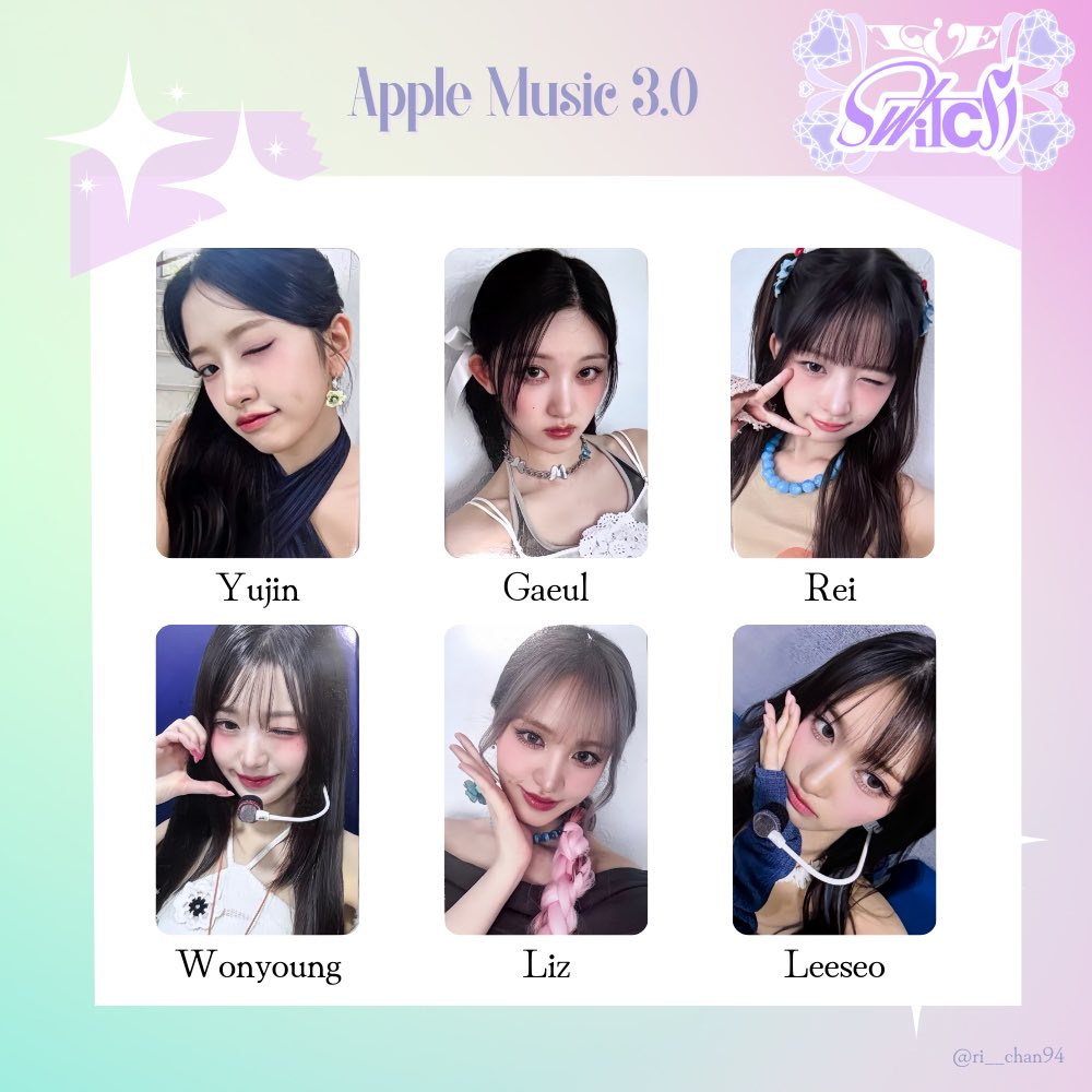Apple Music 3.0】 애플뮤직 3차 #ive_switch IVE SWITCH Photocard