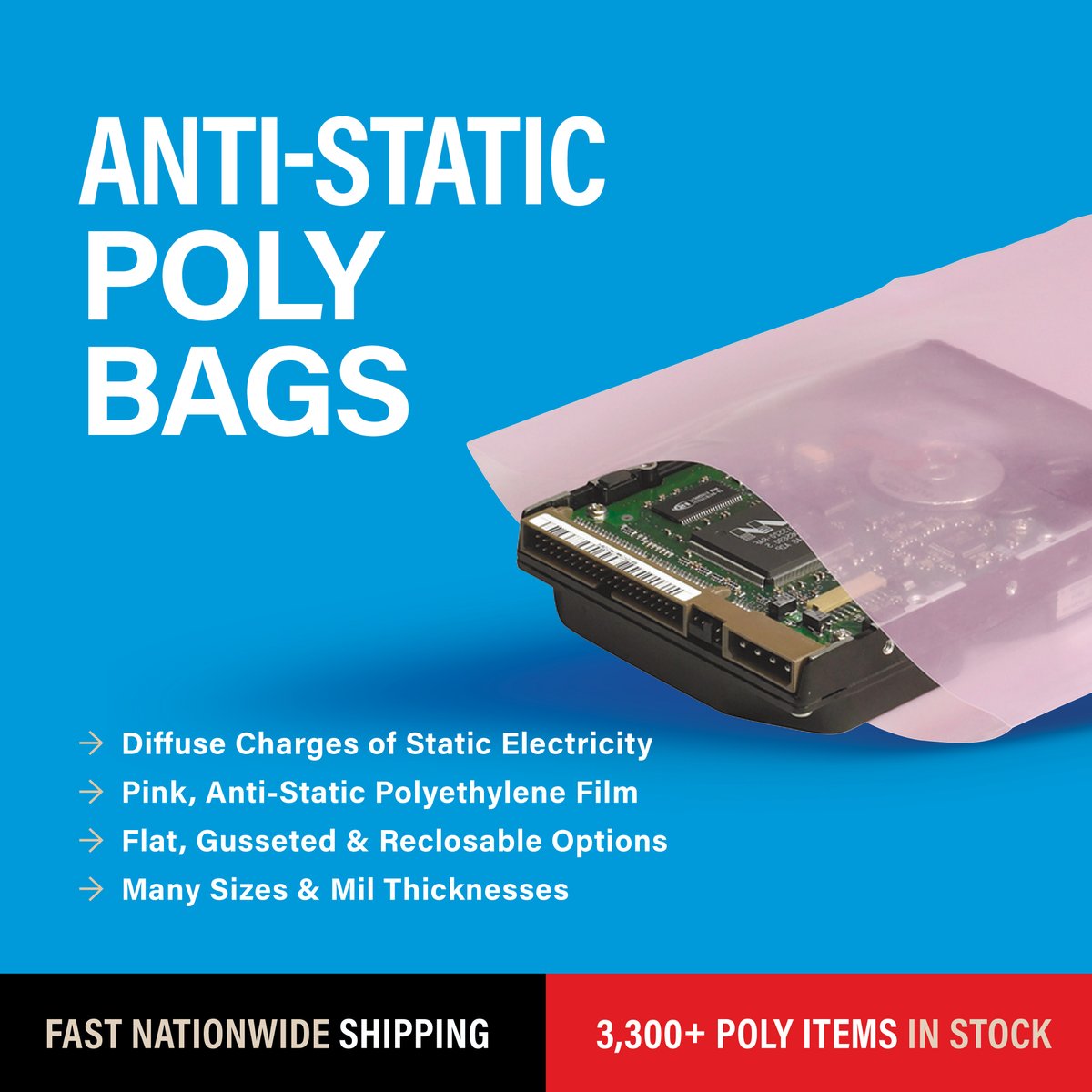 BoxPartners's tweet photo. Safeguard sensitive components with our Anti-Static Bags. Available in various sizes and styles, these bags diffuse charges of static electricity during storage and transit. Simplify your sourcing with BOX's comprehensive solutions! https://t.co/jnmS0HJ7AI #PolyBags #StaticSafe https://t.co/meot0gzw42