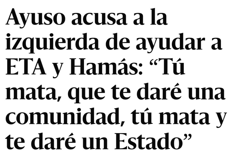 GBCLopi's tweet photo. Hago un llamamiento para que dejemos de referirnos a la salud mental cuando hablemos de Ayuso o Milei. No es que estén "locos". Son malas personas, que es peor. La locura no es voluntaria, la maldad, sí. https://t.co/INjK9ri2zL