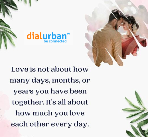 Love is not about how many days, months, or years you have been together. It's all about how much you love each other every day. Find your loving partner on dialurbanodisha.com .
.
.
.

#matchfinder #matrimony #marriagequotes #matrimonialsite #matchmakingservice