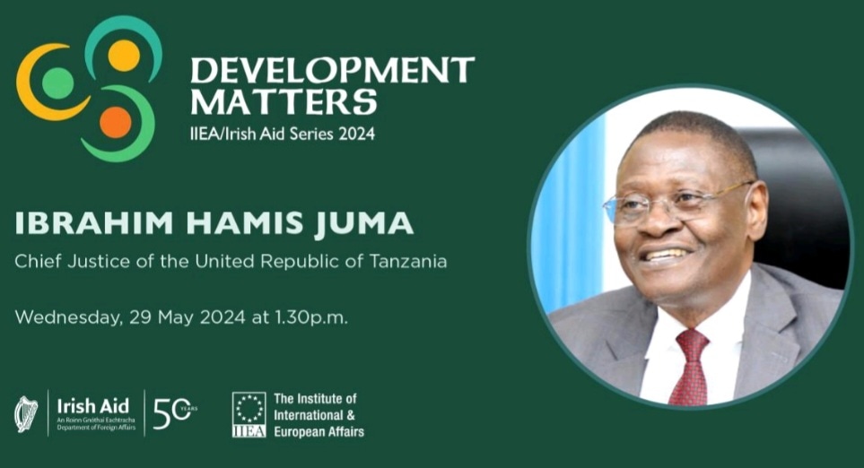As part of #IRLI’s Tanzania Programme, Professor #IbrahimHamisJuma, Chief Justice of Tanzania will speak in-person at @iiea on Wednesday, 29 May, 1.30pm, as part of #DevelopmentMatters, sponsored by our friends @Irish_Aid. Click the link to attend 👇 shorturl.at/utOov