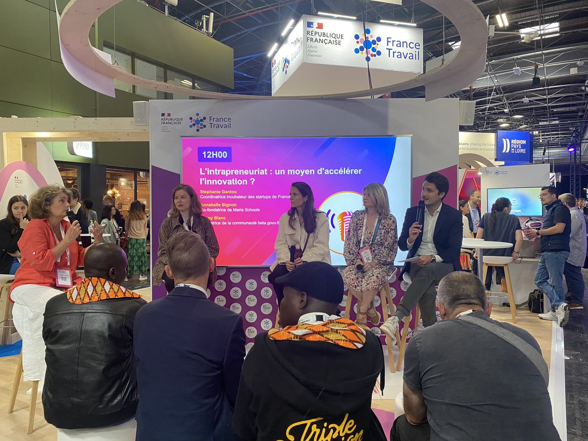 Échange autour de l’intrapreunariat qui constitue un moyen d’accélérer l’innovation. 

Cela consiste à encourager les employés d'une entreprise à développer des projets innovants en interne, comme des entrepreneurs. 

#AvecFranceTravail #vivatech #Intrapreneuriat