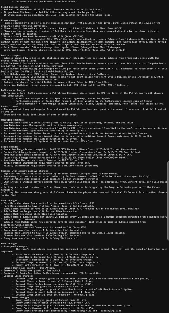 BeeSwarmLeaks's tweet photo. ⚠️ TEST REALM ⚠️

Every rebalance and change is here. https://t.co/rKCg4OYyfo