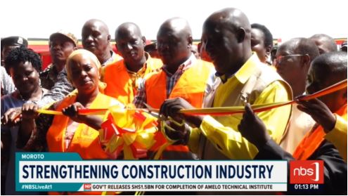 The Ministry of Works has officially opened the Moroto Regional Laboratory for testing construction materials. @richard_oyel #NBSLiveAt1 #NBSUpdates