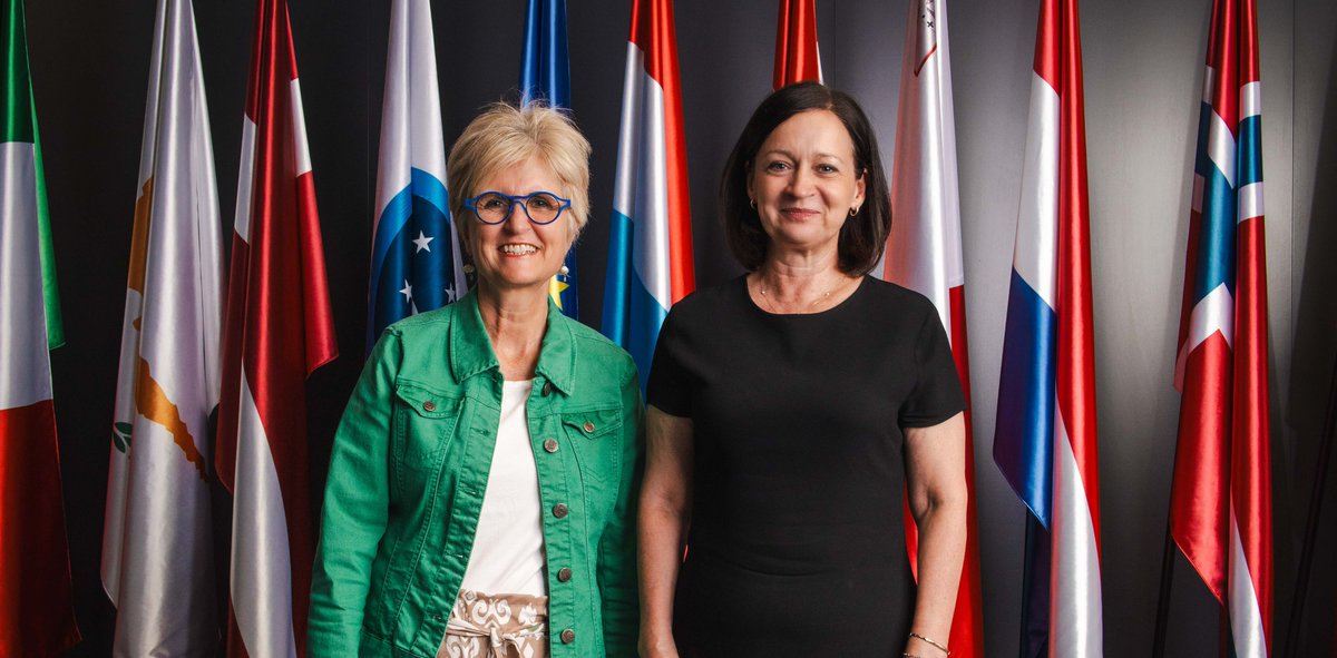 Important discussions on gender-related issues with @eige_eu Director Carlien Scheele and our Deputy Executive Director Aija Kalnaja. #Frontex is focused on empowering women in law enforcement and border security. 🌟👮‍♀️ #GenderEquality #StrongerTogether