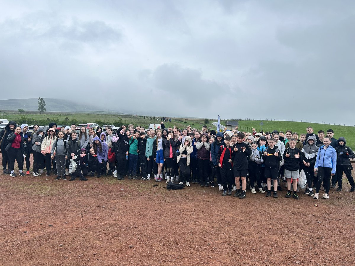 Well done to all our new S2 who braved the weather yesterday and took part in a charity climb of Tinto Hill to raise money for <a href="/StAndrewHospice/">St. Andrew's Hospice</a> 👏🏻⛰️