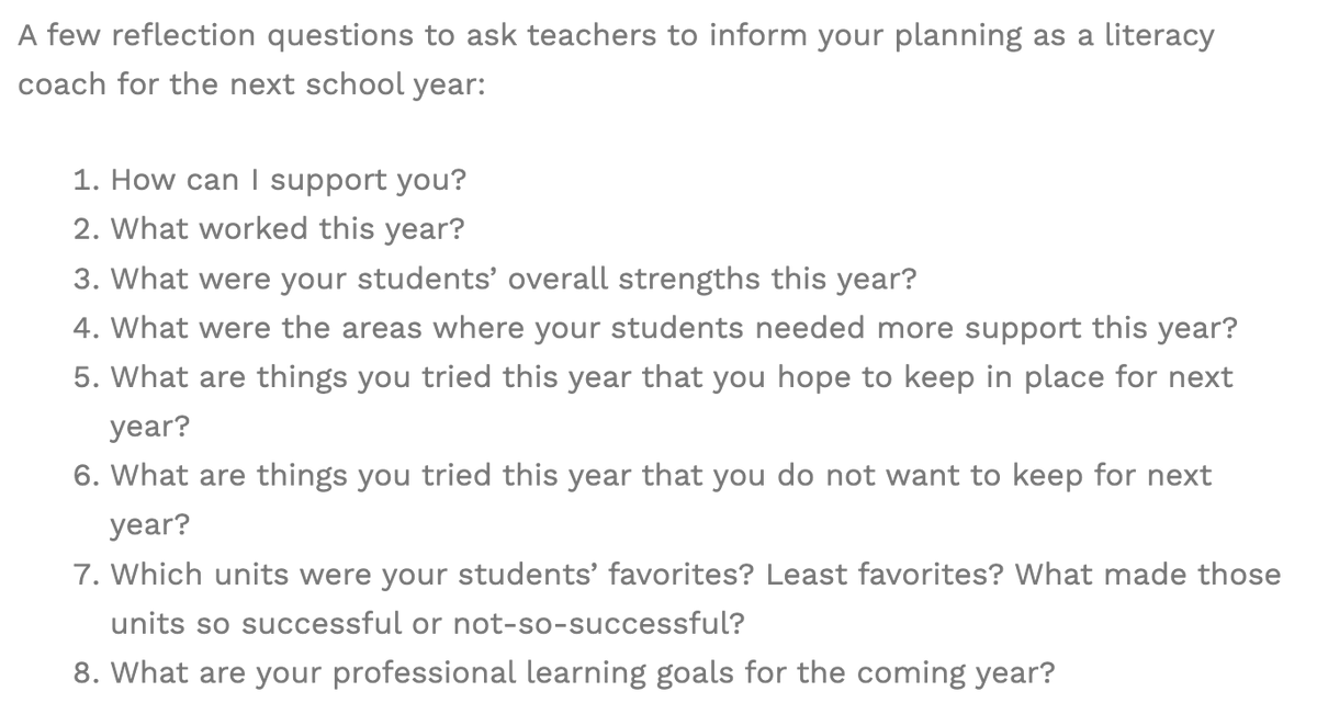 Does part of your spring wrap-up plan include reflection conversations with teachers? Find guidance from @2writingteachrs at the link! twowritingteachers.org/2021/06/10/lit…