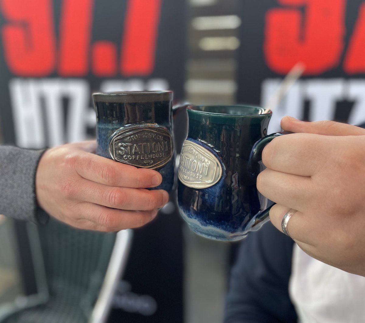977HTZFM's tweet photo. We’re starting the morning off right at @station1coffee! Join us for free coffee from 6:30-7:30 am and $2 baked goods until the broadcast ends at 10 am! ☕️ #SoperAndBrownRoadshow #HTZNation https://t.co/dXFcQ5DYiE