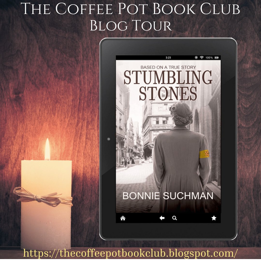 Welcome to Day 4 of our blog tour for ༻*·Stumbling Stones·*༺ by Bonnie Suchman! Check out today's great tour stops, with a bright book spotlight and an enticing excerpt! thecoffeepotbookclub.blogspot.com/2024/03/blog-t… #HistoricalFiction #FamilyHistory #BlogTour @BonnieSuchman