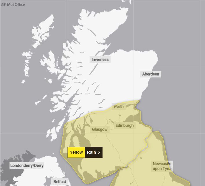 ⚠️ @metoffice weather warning for rain now extended until 03:00 tomorrow morning (Friday, 24 May).