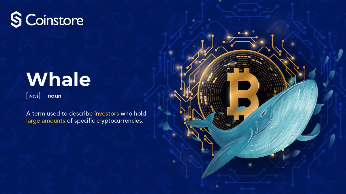 🐋 Ever heard of a Whale? Not the ocean kind, but the crypto kind! 🌊💰 A 'Whale' is an investor holding massive amounts of cryptocurrency. Dive into the crypto world with us at Coinstore! 🌐🚀