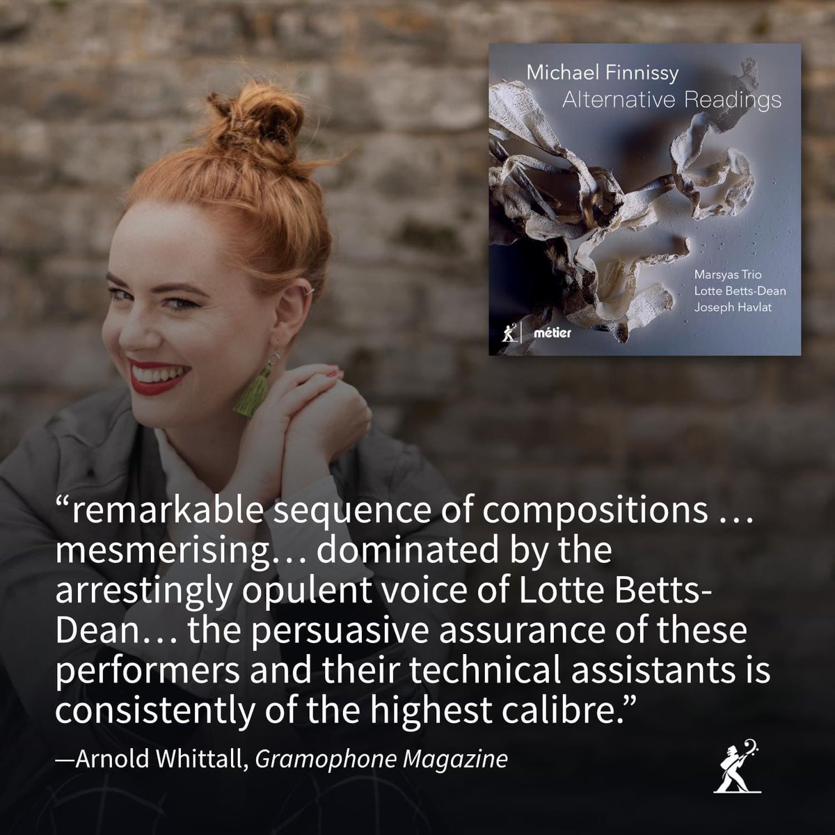 Another great review of ‘Alternative Readings’ - our album of Michael Finnissy’s music (@MarsyasTrio + @lottebettsdean + Jo Havlat) - in @GramophoneMag, focusing on its centrepiece ‘Wisdom’ commissioned by the Marsyas Trio during the early days of the pandemic @DivineArtRecord