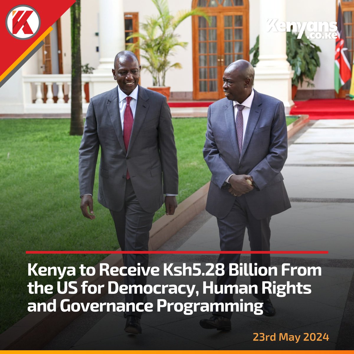 Kenya to receive Ksh5.28 billion from the US for democracy, human rights and governance programming