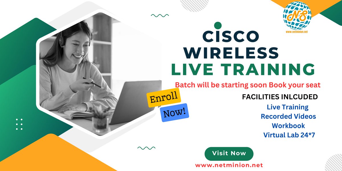 Netminion03's tweet image. #SkillBoost #DiscountedLearning👉
🔥 Unlock your potential with our Cisco Wireless live training sessions! Dive into transformative learning experiences at a discounted rate. Seize the opportunity to grow and excel today🔥
Reach us 
wa.me/919205856889
t.me/NetMinionSolit…