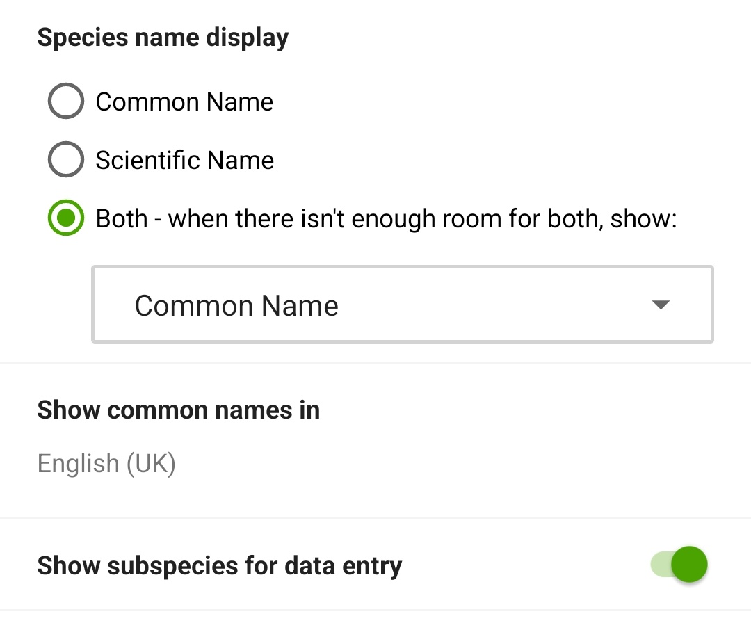 @BrummyBirder @Team_eBird @_BTO @BirdTrack You need to change your common name settings to English (UK) and check 'show subspecies' to sort those issues out.