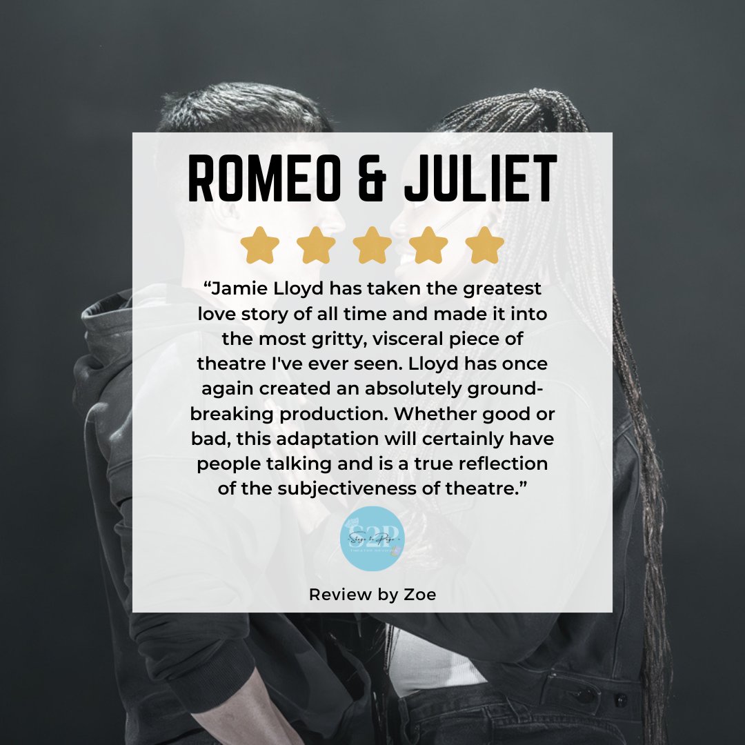 Check out our ⭐⭐⭐⭐⭐ review of @RomeoJulietLDN 🗡️ Full review here: stagetopage.co.uk/2024/05/romeo-… photo credit: Marc Brenner