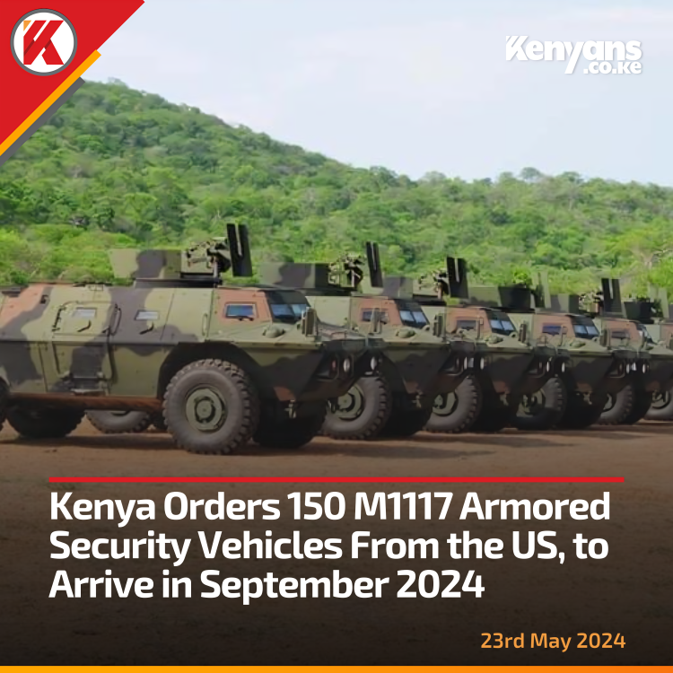 Kenya orders 150 M1117 armored security vehicles from the US