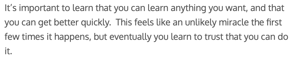 From Sam Altman's blog. Everything is just a skill issue. Can be overcome. Trust yourself.