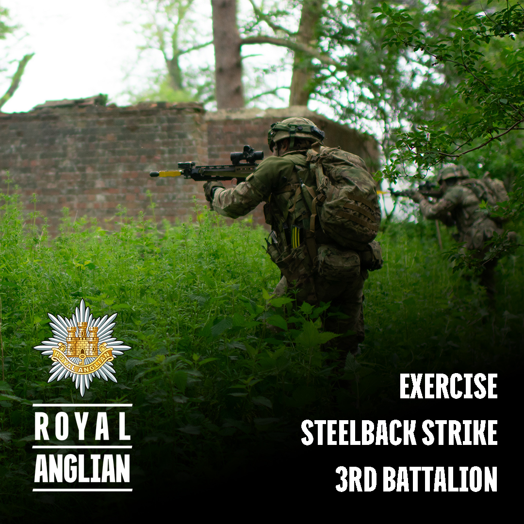Soldiers from the 3rd Battalion, Royal Anglian Regiment converged on the Stanford Training Area for Exercise Steelback Strike. This intense and multifaceted exercise was designed to enhance their combat readiness.

#StregthFromWithin #RoyalAnglian #soldier #Army