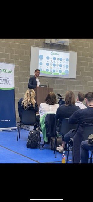 Busy morning at @IrishSESA with our undergraduate poster presentation and networking event! Keynote speakers including Joe OConnor, Neasa Russell and panel members from industry, Martin McIntyre(HRIG) and Darragh Whelan(Output Sports).