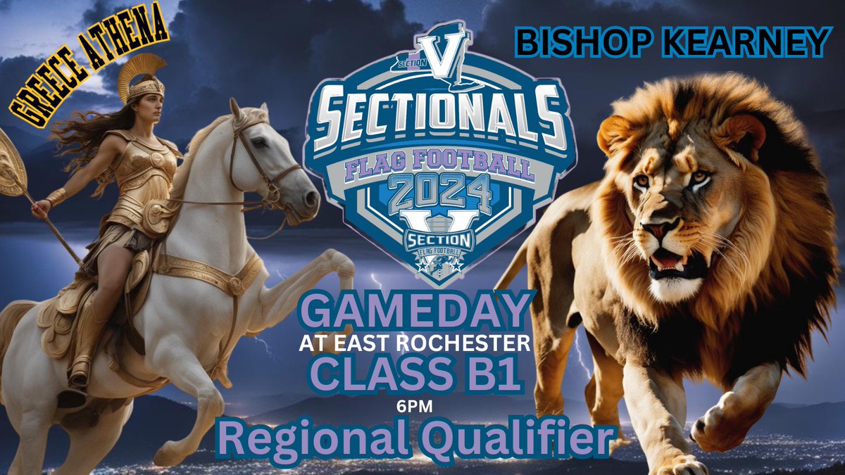 Athena Girls Flag Football (@athena_flagfb) on Twitter photo Regional Qualifier today. 6pm at East Rochester. #doitforthe🍪 #missioncortland <a href="/sectionvflagfb/">Section V Flag Football</a> <a href="/NYSPHSAA/">NYSPHSAA</a> <a href="/BishopKearneyHS/">Bishop Kearney</a> <a href="/Kelly_Flagler/">Kelly Flagler</a> @GCSDsuper Regional Qualifier today. 6pm at East Rochester. #doitforthe🍪 #missioncortland <a href="/sectionvflagfb/">Section V Flag Football</a> <a href="/NYSPHSAA/">NYSPHSAA</a> <a href="/BishopKearneyHS/">Bishop Kearney</a> <a href="/Kelly_Flagler/">Kelly Flagler</a> @GCSDsuper