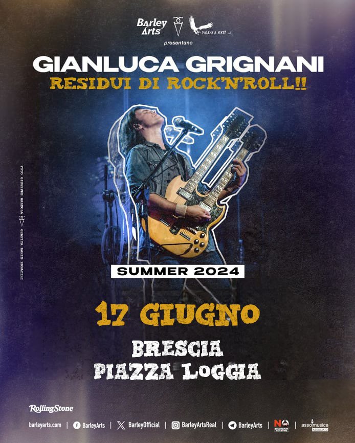 NUOVA DATA
Residui di Rock'n'Roll - SUMMER 2024

17 giugno | Piazza Loggia - Brescia

PREVENDITE APERTE: linktr.ee/gianlucagrigna…