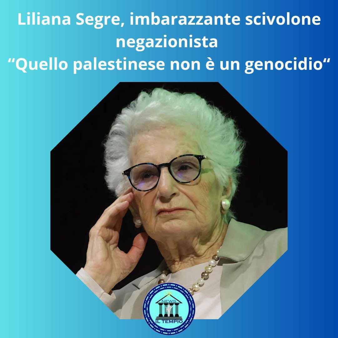 Liliana Segre imbarazzante scivolone negazionista “Quello che sta facendo Israele non è un genocidio, dire una cosa del genere è una bestemmia ” #lilianasegre #negazionismo #stopalgenocidio #palestina #israele