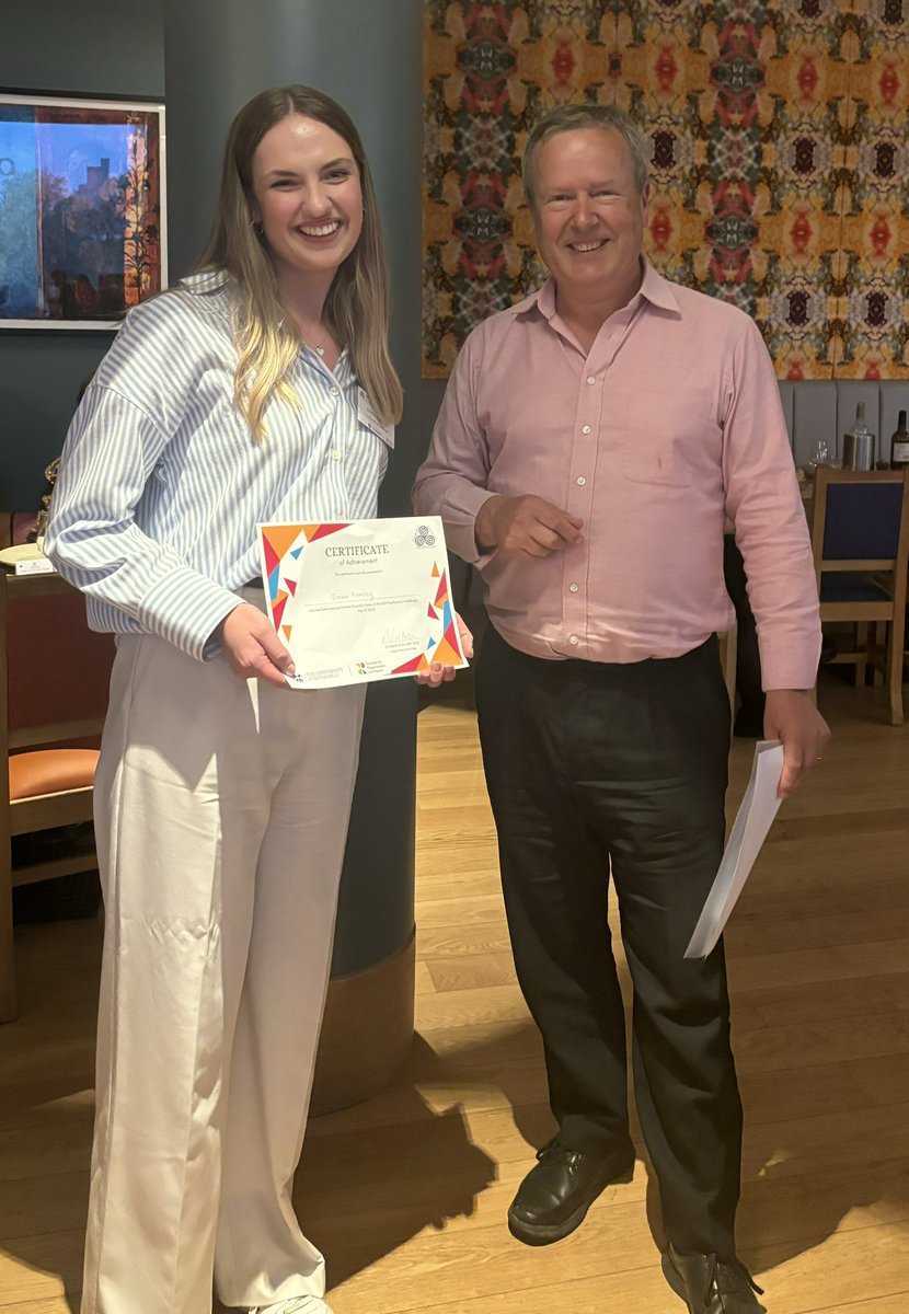 🎉 CONGRATULATIONS 🎉 @Emma_Kearney2 on winning the prize🏆 for the best scientific poster at the UK Fertility Preservation Conference 👏🏻. Emmas honours project in @RodTMitchell lab tested a drug to protect human testis from chemotherapy damage to preserve fertility. #UKFP24