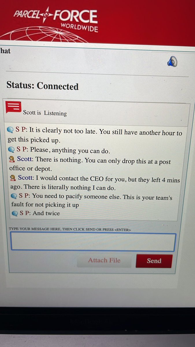 shwetapatokar's tweet image. Horrible service @parcelforce 
And I would love to watch your team contact your CEO and explain their own shortcomings #parcelforce