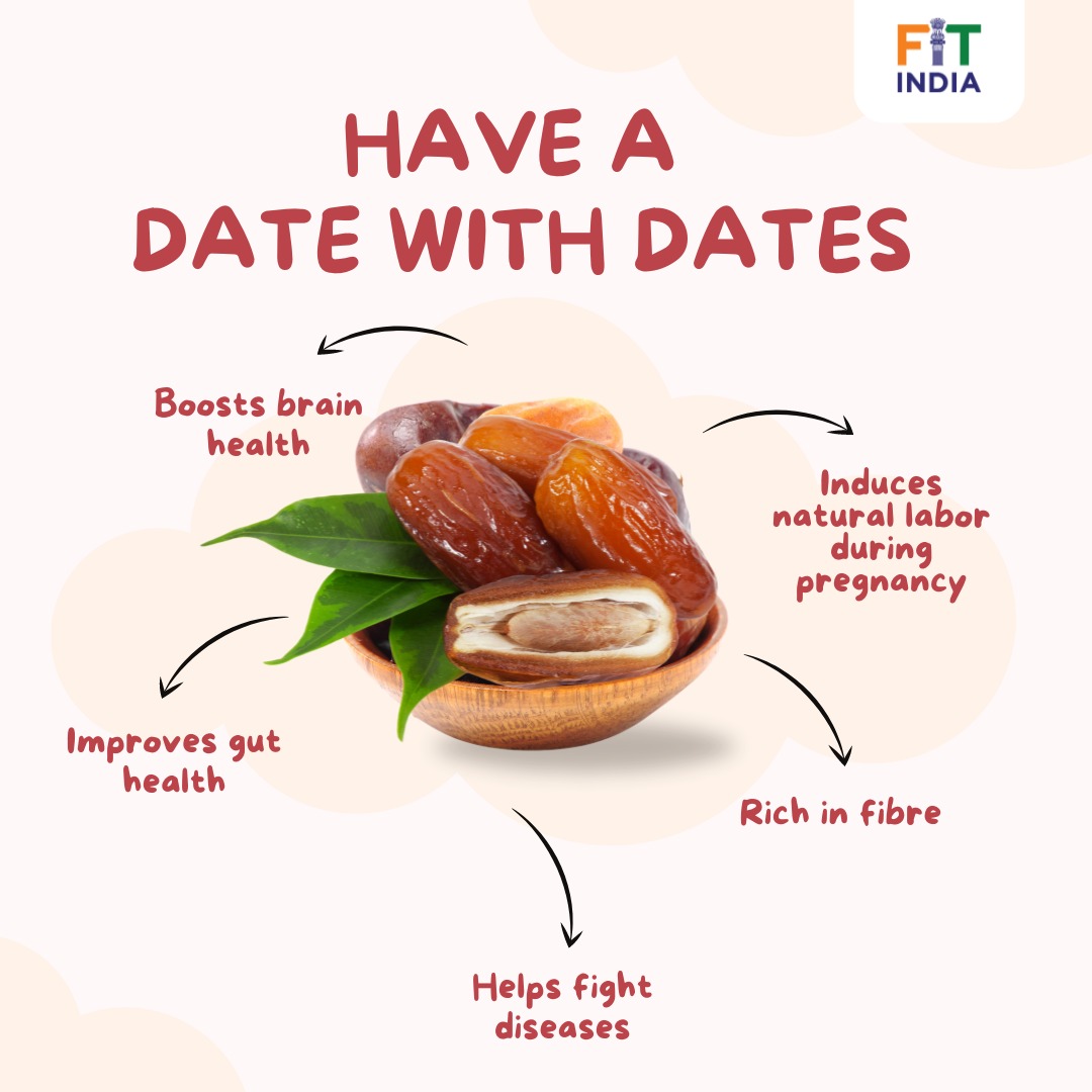 Level 🆙 your snack game fam😋 Add DATES to your diet today to remain energised throughout the day🌞 #GetFITGetHealthy #fit2024india