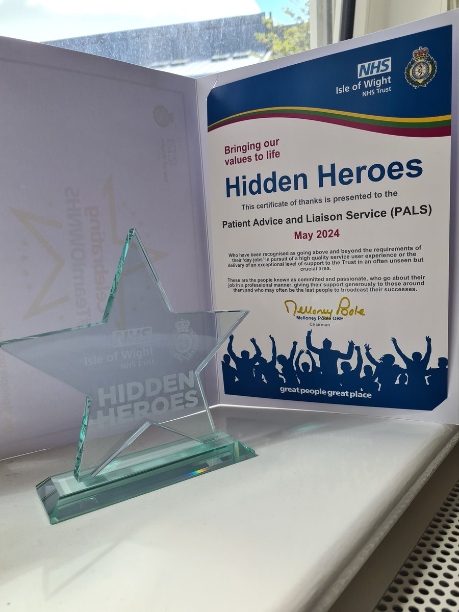 So very proud of Caroline and Clare in PALS who work tirelessly behind the scenes, always striving to improve the patient experience and very often going over and above.  A very well deserved award. Well done  #hiddenheroes