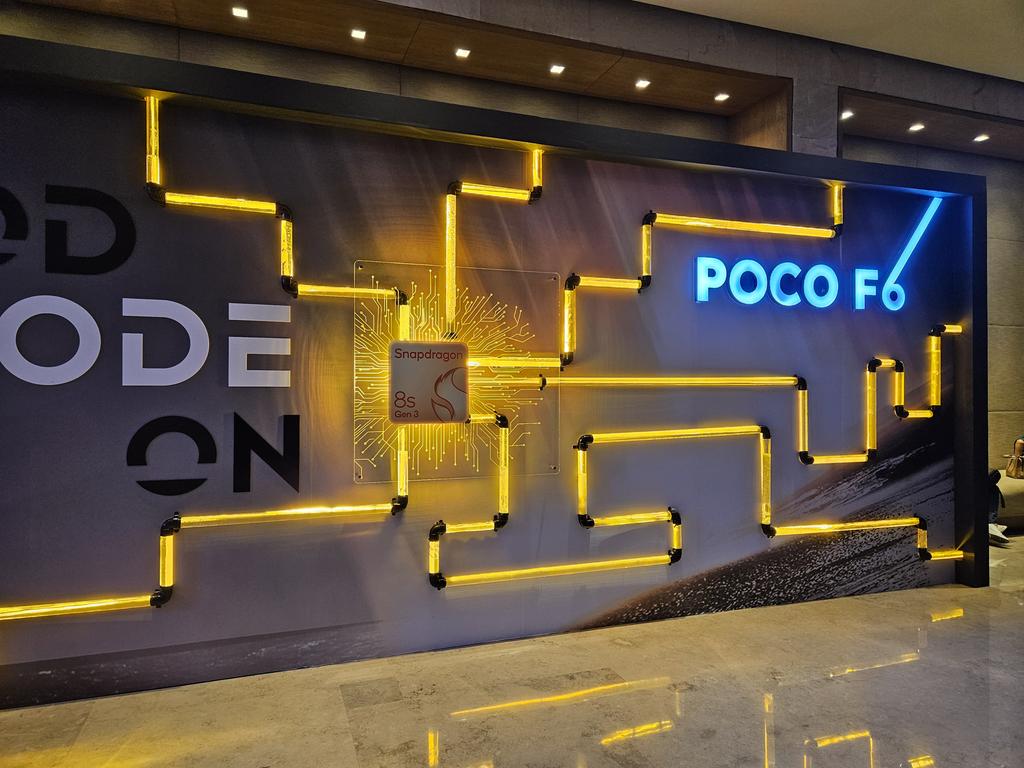Team TechInsights for the launch event of POCO F6. Cool entrance decor.