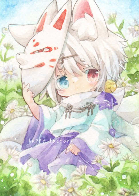 「traditional media white flower」 illustration images(Latest)