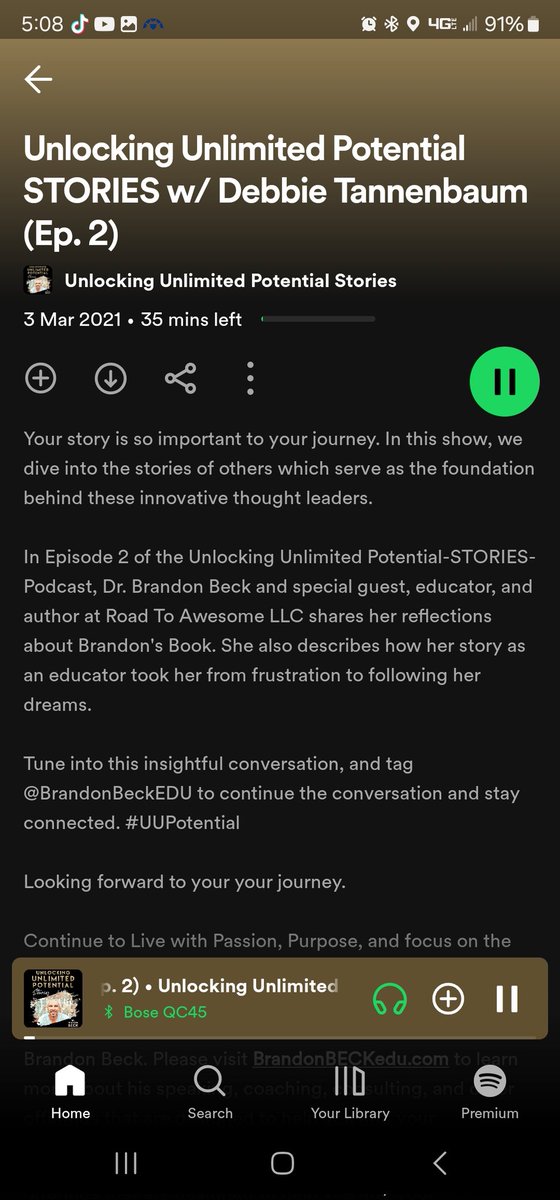 At the gym listening to @BrandonBeckEDU podcast w/@TannenbaumTech. She is an elementary tech coach in Virginia, author and speaker. Both talk about the obstacles and opportunities taken during Covid. Debbie talks about her journey on becoming an author with @DarrinMPeppard.