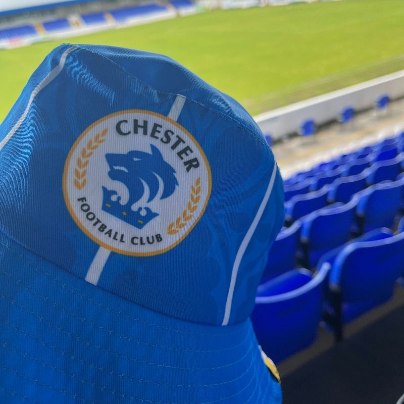 ChesterFC's tweet photo. 🪣 Our 𝗲𝘅𝗰𝗹𝘂𝘀𝗶𝘃𝗲 Boost the Budget bucket hats are now available for collection for Tier 3 and above pledgers in 2023/24! 🙌

Interested in claiming rewards like this 𝗮𝗻𝗱 supporting your club in hitting #Target100k? Pledge today. ⤵️