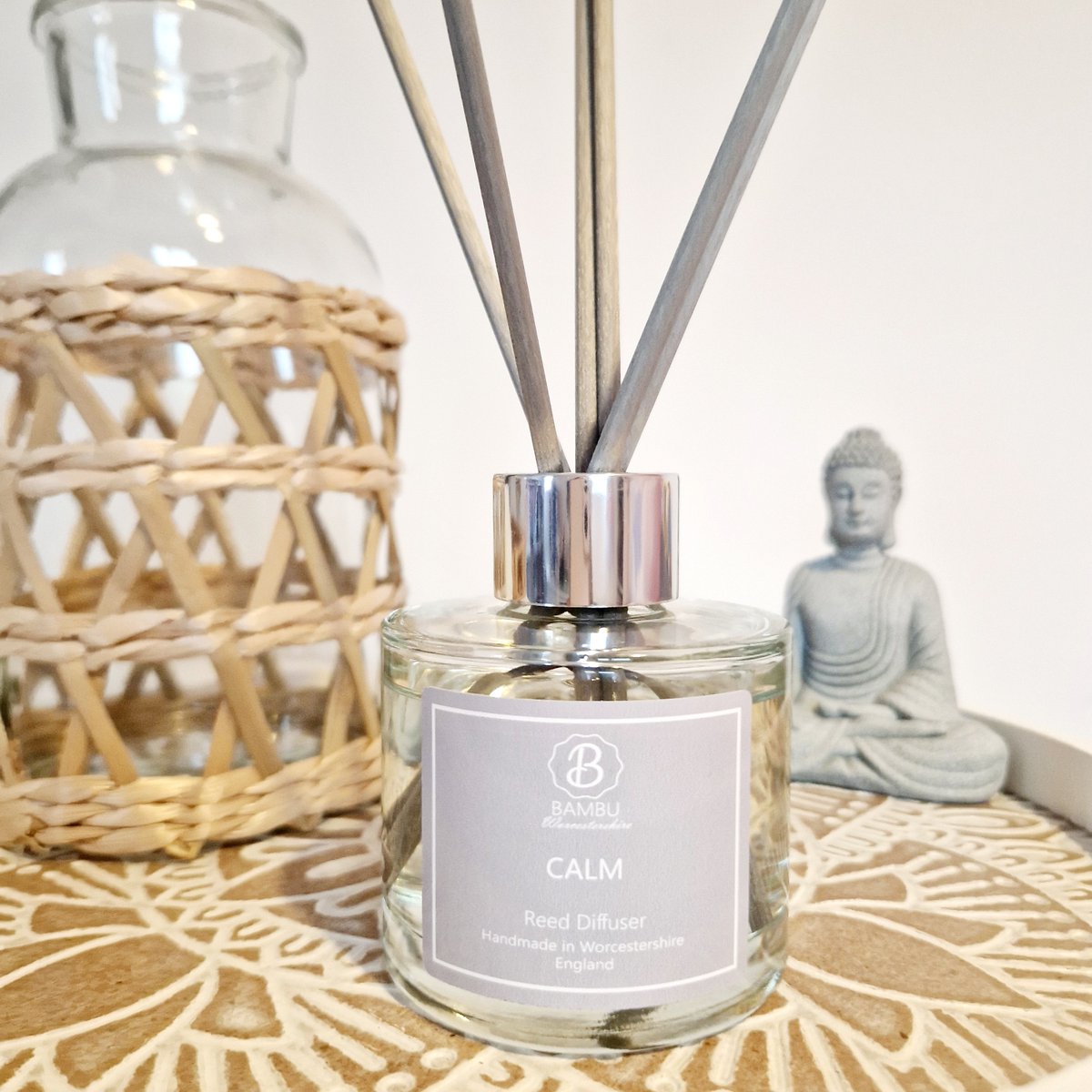 Calm Reed Diffuser - Calming & relaxing with notes of Lavender, eucalyptus, bergamot & vanilla on bambuworcestershire.co.uk/Calm-Reed-Diff… #calm #reeddiffuser #diffuser #homefragrance #spafragrance #worcestershirehour #ukgiftam #elevenseshour #CraftBizParty