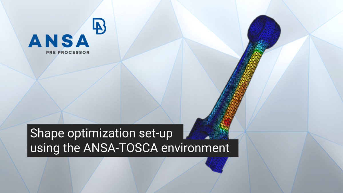 Shape optimization set-up using the ANSA-TOSCA environment.  

Watch the video on our YouTube channel: youtu.be/ZvsOr600gp8 👈 

#PhysicsOnScreen #BetaCAE #EngineeringSimulation #ANSA #ANSAwebinar