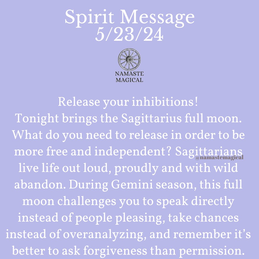 Happy full moon! Are you feeling free and wild today?

#spiritmessage #may23 #sagittariusfullmoon #fullmooninsagittarius #thursdayvibes