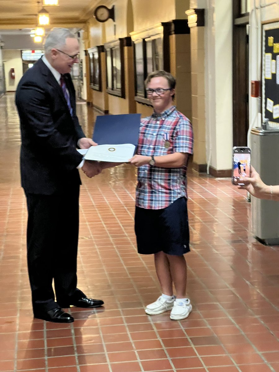 Congratulations to Cadet Westfall who was recognized by the Military Officers Association of America (MOAA) on Tuesday for his leadership and service to community.  <a href="/GCSchoolsNC/">Guilford Co. Schools</a> <a href="/jmaness4/">Jusmar Maness</a>