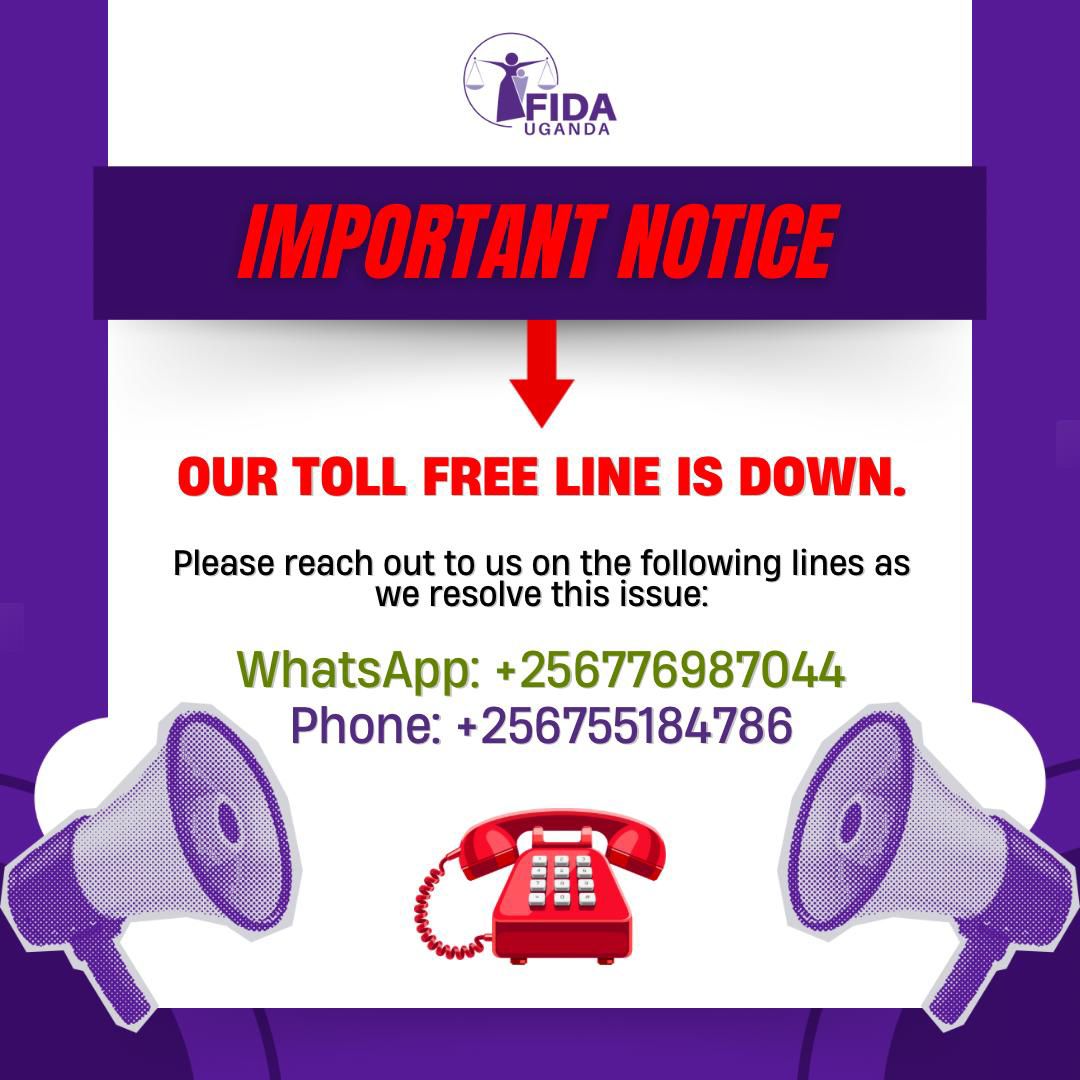 FIDA_Uganda's tweet image. #FIDAUganda 
#TechnicalIssue ⚠️

Important Announcement from #FIDAUg  🚨

🛠️We regret to inform you that our Kampala toll-free number (0800111511) is currently experiencing technical glitches. Rest assured, we are actively working with our service providers to resolve this issue