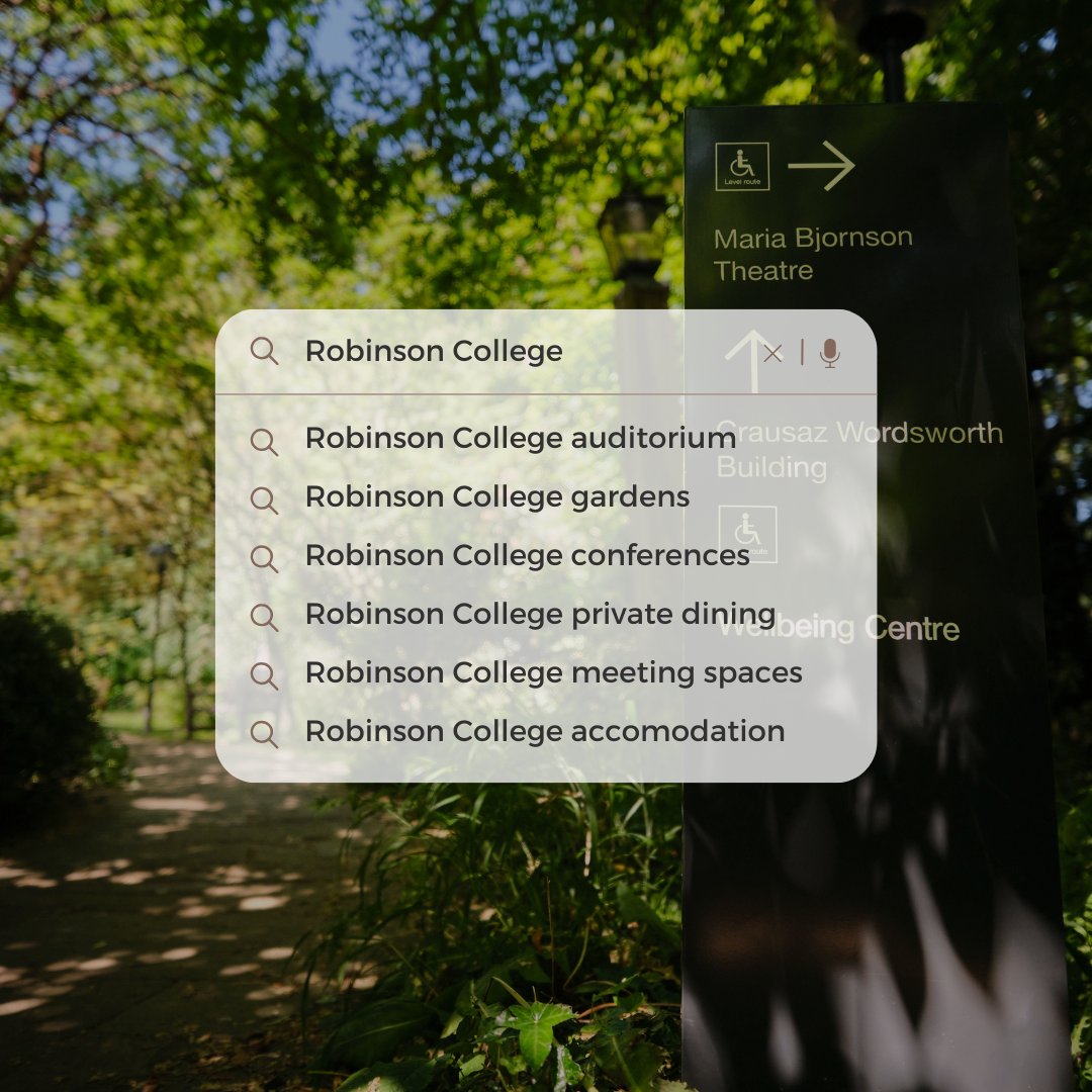 Want to know what Robinson College has to offer?

Skip the googling, and contact us directly on conference@robinson.cam.ac.uk where one of our experienced team members will be able to support you!

#conferences #events #cambridgeuniversity #robinsoncollege