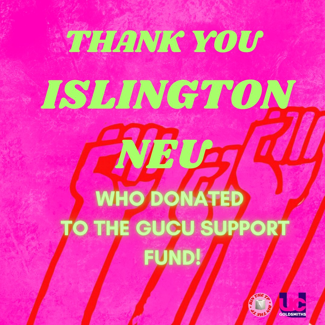 📢❣️Massive thanks to Islington NEU @UcuLeft Fellow educators - many who studied at Goldsmiths themselves - who know humanities and social sciences are worth fighting for. Every show of solidarity fills us with fight. Please donate to the strike fund⤵️✊ gofundme.com/f/help-goldsmi…